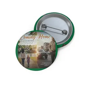 Coming Home book cover Pin, Round Pin Butto