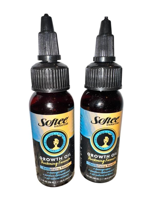 2 X Hair Growth Oil, Thickening formula, revitalizing repair, damage repair, moisture replenishment, all natural oil blend,Softee Signature Hair Health,Fl Oz (28g)
