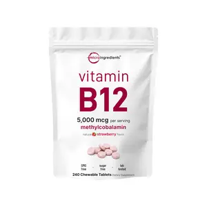 [LIVE Lab x New Arrivals Exclusive] Micro Ingredients Vitamin B12 5000mcg | Methyl B12 Active Form – 240 Chewable Tablets Healthcare Dietary