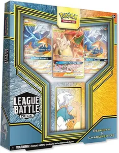 Pokémon TCG: League Battle Deck Featuring Reshiram & Charizard-GX with 3 Foil Promo Cards & Special Edition Rulebook for Collectors