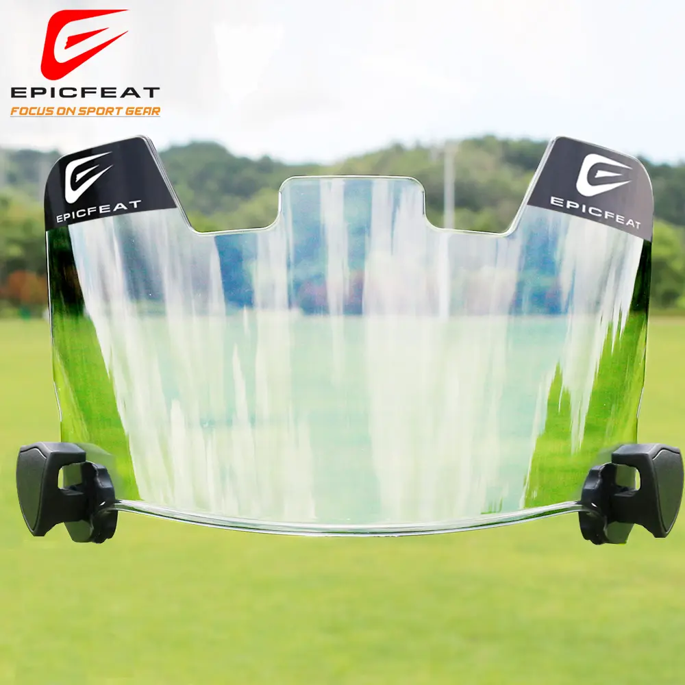 Polycarbonate Football Visor with Anti-Fog Flat Lens, Unisex Transparent Shield for Youth and Adult Helmets, American Sports Accessory, Transparent Visor, Pc Plastic, American Football, Anti-Fog Lens, Youth/Adult