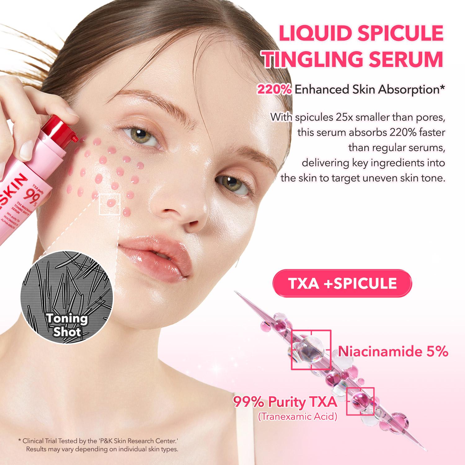 [APRILSKIN Official] TXA 99 Niacinamide Spicule Serum | Spicy Jelly Serum | Pink Tingling Serum | Uneven Skin Tone Correcting Serum | Korean Skincare Comfort