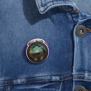 Witchy books button