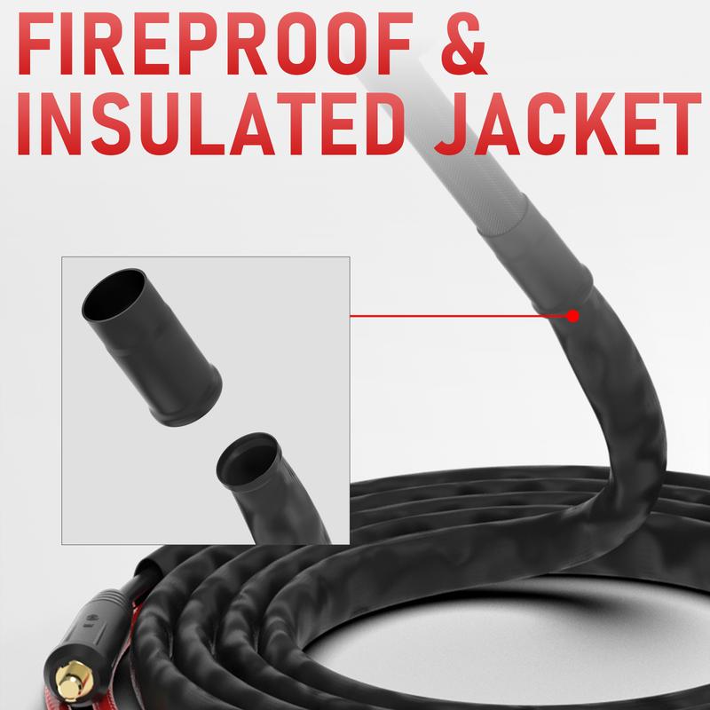 YESWELDER WP-17V-10 13ft TIG Welding Torch 150Amp | 10-25mm² Euro Connector Lift TIG Gun Fits YWM-160, MIG-140DS-PRO, FLUX-135PRO, FLUX-135MINI & ARC-125DS-PRO Welder