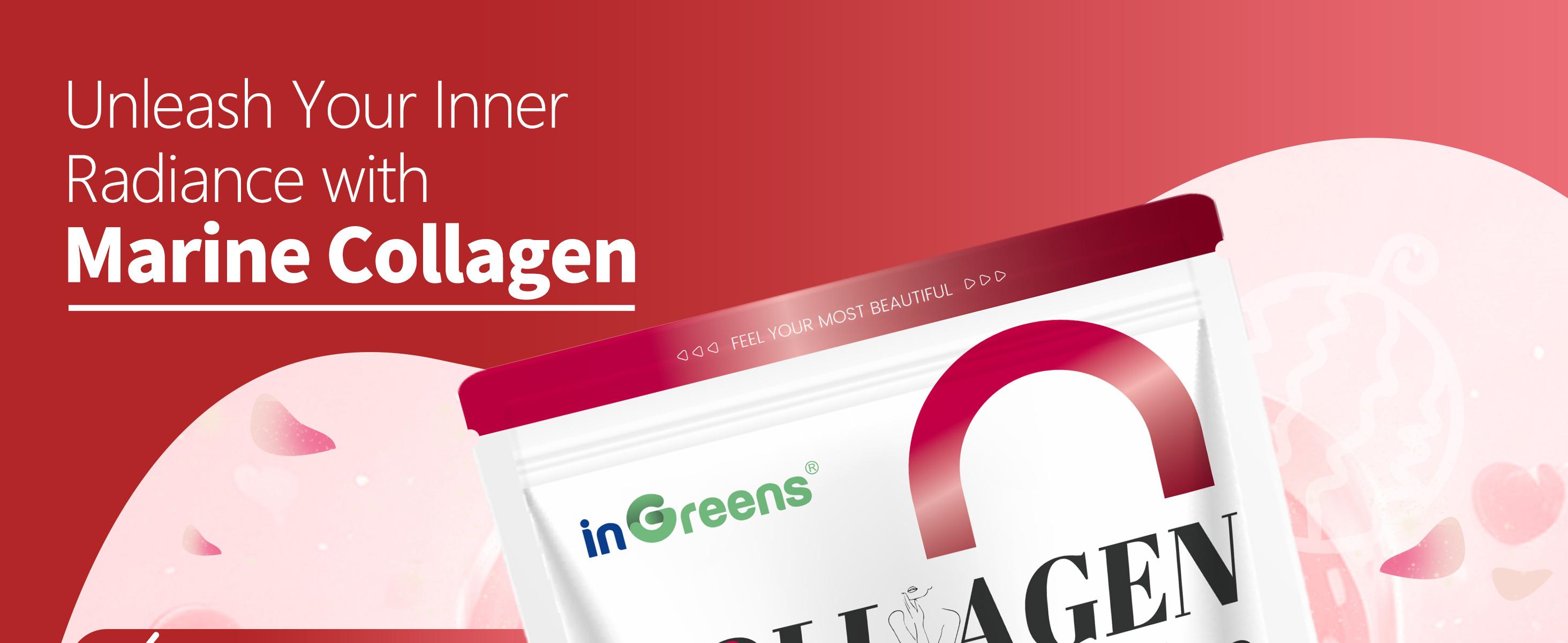 InGreens Collagen Gummies with Hydrolyzed Marine Collagen 5000mg Supplement for Women Aging & Healthcare Zero Sugar 30 Days Serving 90 Gummies US