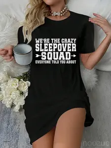 Slumber Party Sleepover Squad for Pajama Sleepover Squad Casual Dress