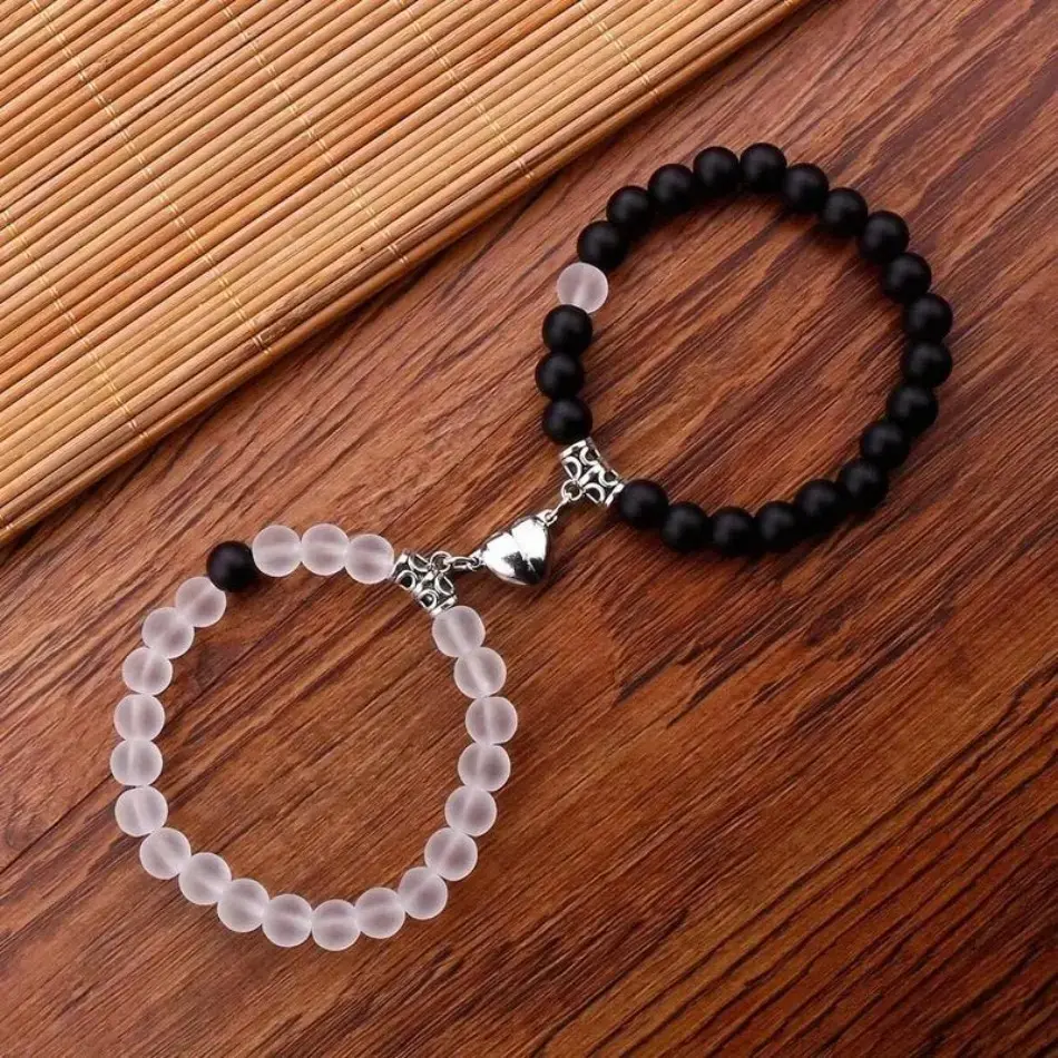 2026 NEW Upgrade Couple Love Magnetic Bracelet Personalized Simple Fashion Valentine Gift for Women Men,summervibes, Beaded Bracelet, Stackable Bracelets
