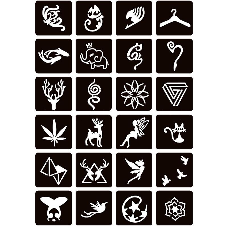 Joxpring Temporary Tattoo Kits Henna kit 5 Inks 96 Stencils for DIY Art Painting Party Gifts