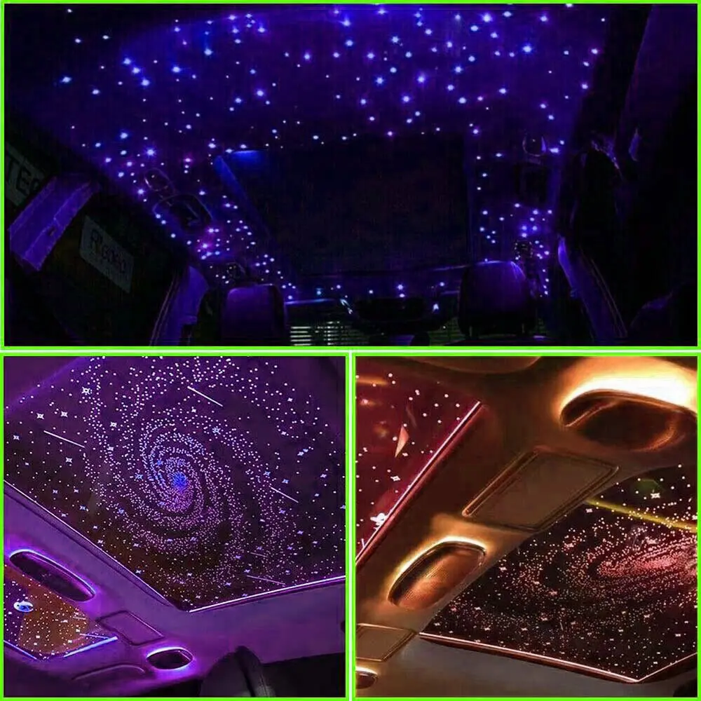 1000pcs Car/Home Headliner Star Light kit Roof Twinkle Meteor Ceiling Lights Fiber Optic Car Atmosphere Lamp