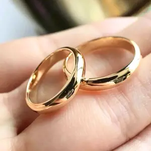 Simple 18K gold-plated wedding/engagement ring for women – Minimalist everyday ring | Valentine's Day gift