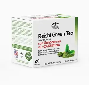 ETERNAL SPIRIT BEAUTY REISHI GREEN TEA with Ganoderma & L-Carnitine 1 Box 20 Sachets Oriental Green Tea