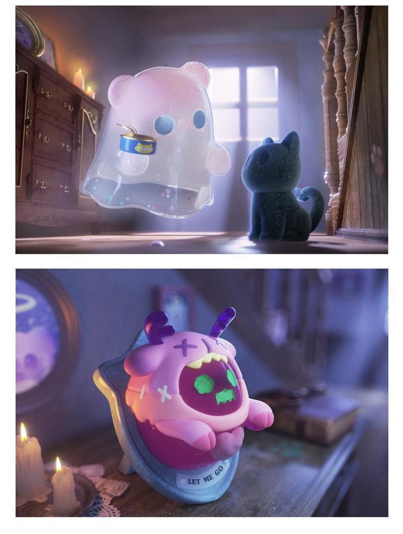 [FINDING UNICORN] 【Live Unboxing】ShinWoo Ghost Bear House Series Blind Box Cute Figures Desktop Ornament Collectible Toys Birthday Gifts HPK7ACZTKA