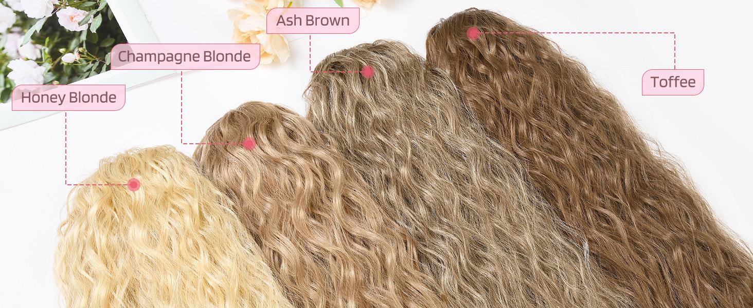 Final Stock：REECHO 34 Inch Extra Long Drawstring Pony Tails Hair Extension Fluffy Wavy Blonde Synthetic Fiber for Women Full Thick Lightweight Secure Fit