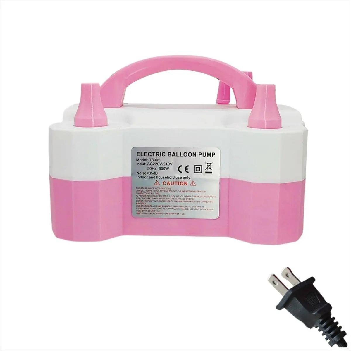 600W Portable Dual Nozzle Electric Plastic Filling Pump Blower - 400L/min, AC110V, US Plug, Party Decor Balloon Party Supplies Tool That Inflates Balloons for Home Decor