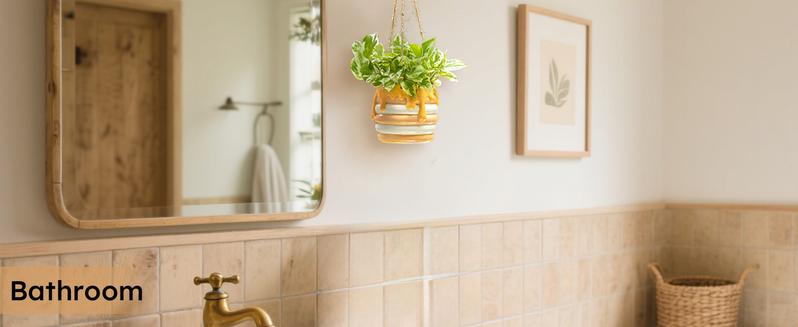 Mushroom Smiley Face Hanging Planter Pot with Drainage, Gardening Plant Gifts for Women Mother Plant Lovers - 3.9inch Opening