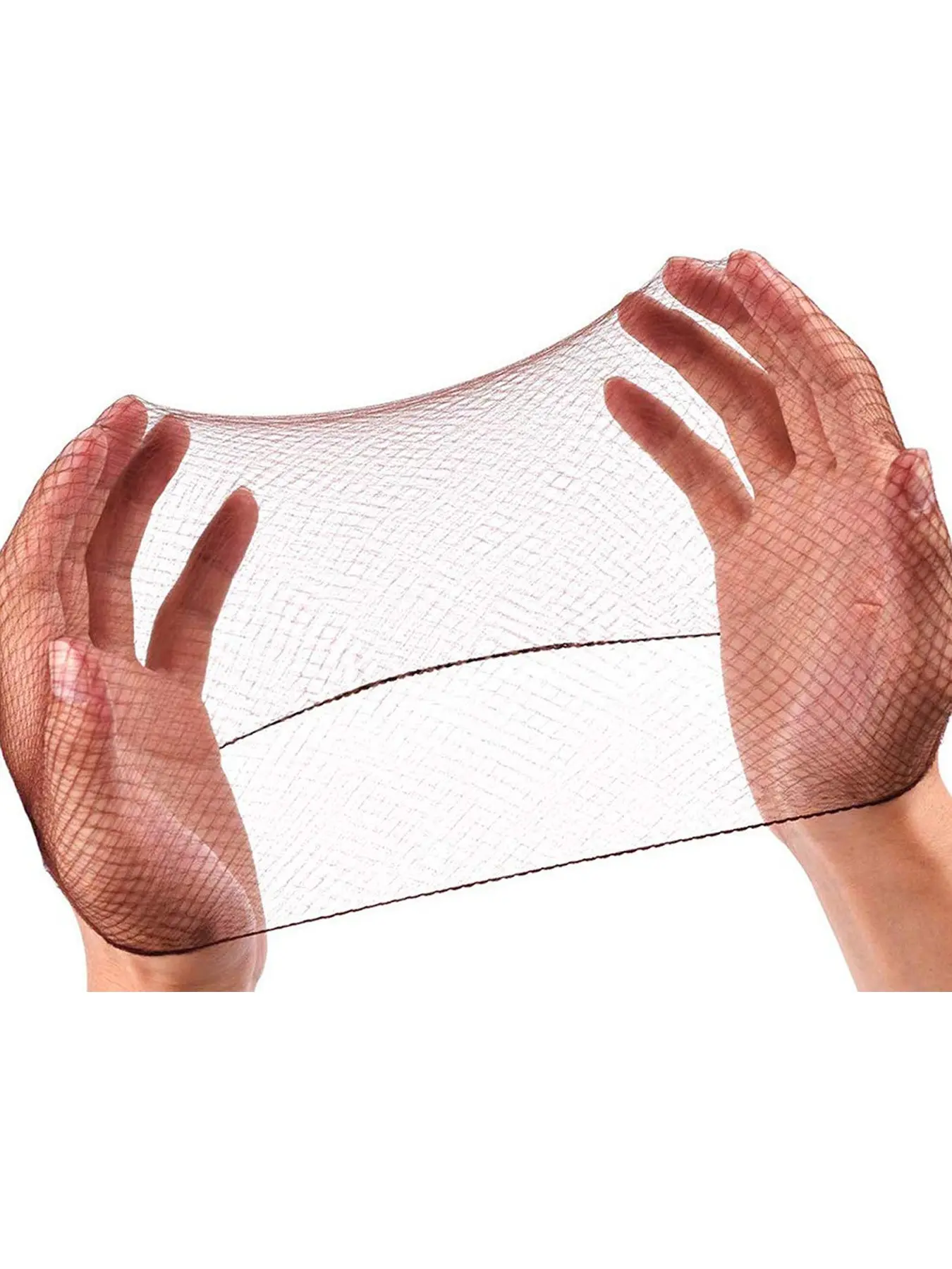 Invisible Hair Nets for Women & Men  Pack of 20 Elastic 12" Mesh Hair Net for Buns, Long Hair & Short Hair - Hairnets for Ballet Dancers, Sleeping, Wig Storage, Food Service & More, Hair Net for Wigs(Dark Brown)
