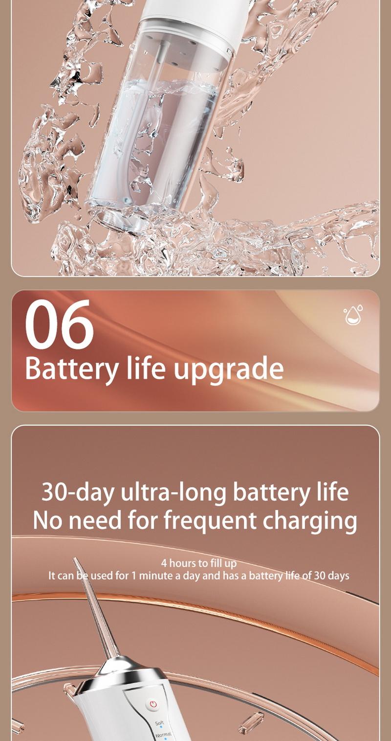 valentine gifts Rechargeable Water Flosser, Cordless DentalFlosser, Portable Oral Irrigator with 4 Counts JetTips, Waterproof Teeth Cleaner, 3 Modes Teeth~anina Toolfor Home & Travel #ToP Picks