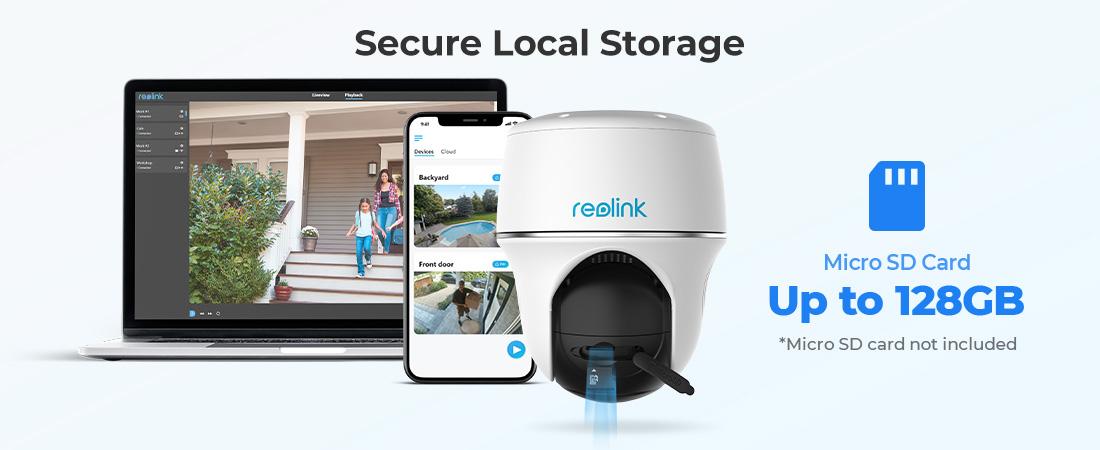 Reolink Argus PT with 3W Reolink Solar Panel 2K+ 5MP WIFI Outdoor Batttery Security Camera, Dual-Band WiFi, Smart Detection