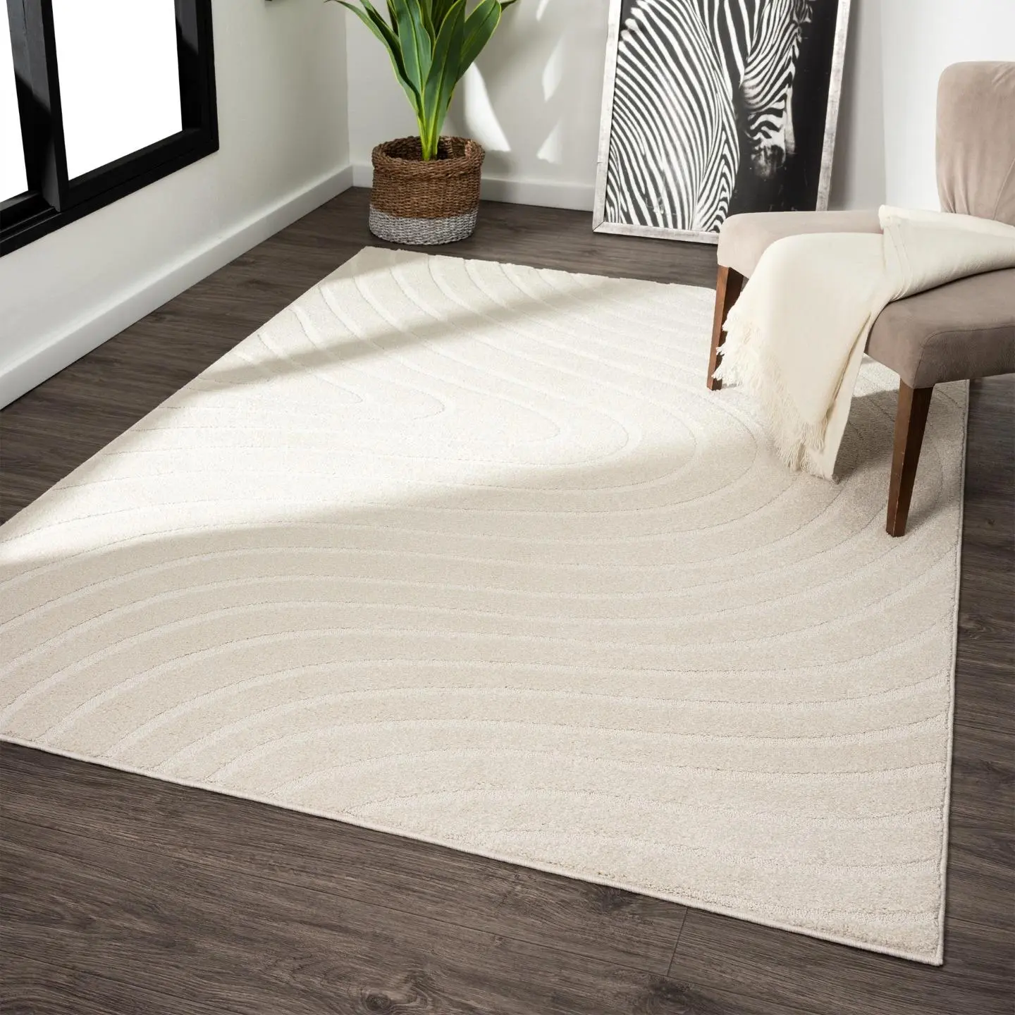 Luxe Weavers 5950 Modern Geometric Wave Area Rug