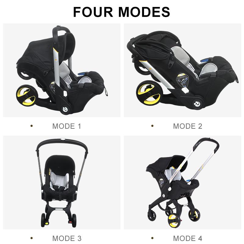 Baby Stroller with Free Bag ,Newborn Stroller,Foldable Stroller Legs,Equipped with Chest Clip,One-Click Contraction Function,Alloy Metal Material,4-wheel Travel Toddler Stroller