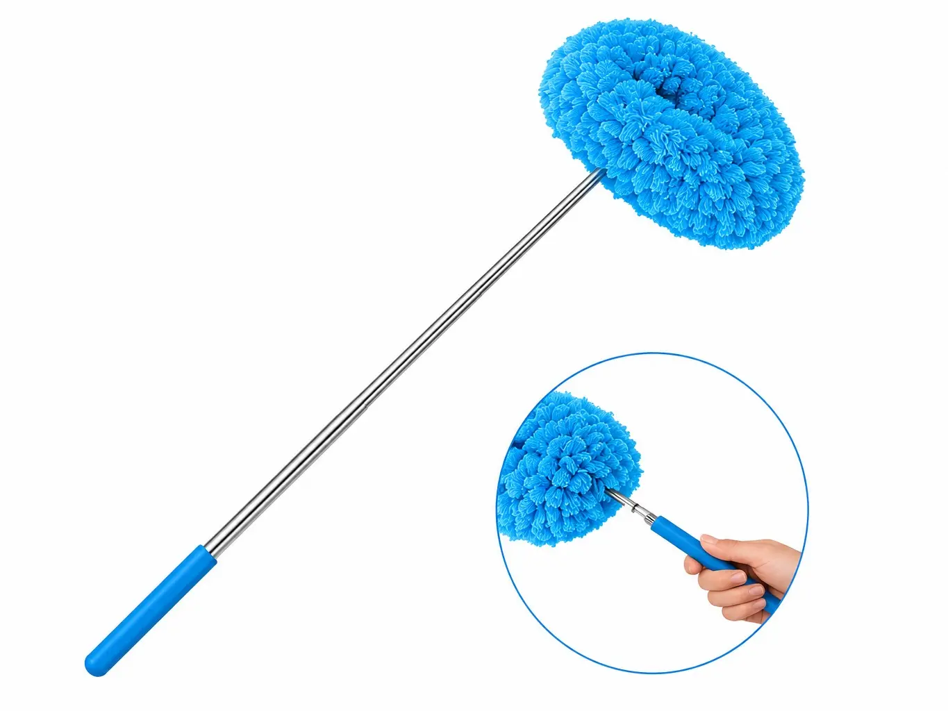 Ceiling Fan Cleaner Duster with Extension Pole, 1 Set Removable and Washable Microfiber Dust Removal Brush, Cleaning Supplies, Home Care Supplies #GLOBAL PICKS