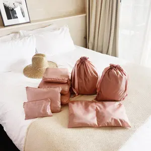 Compression Packing Cubes & Packing Bags – Recycled Nylon – 8-pack – Pink/Blush