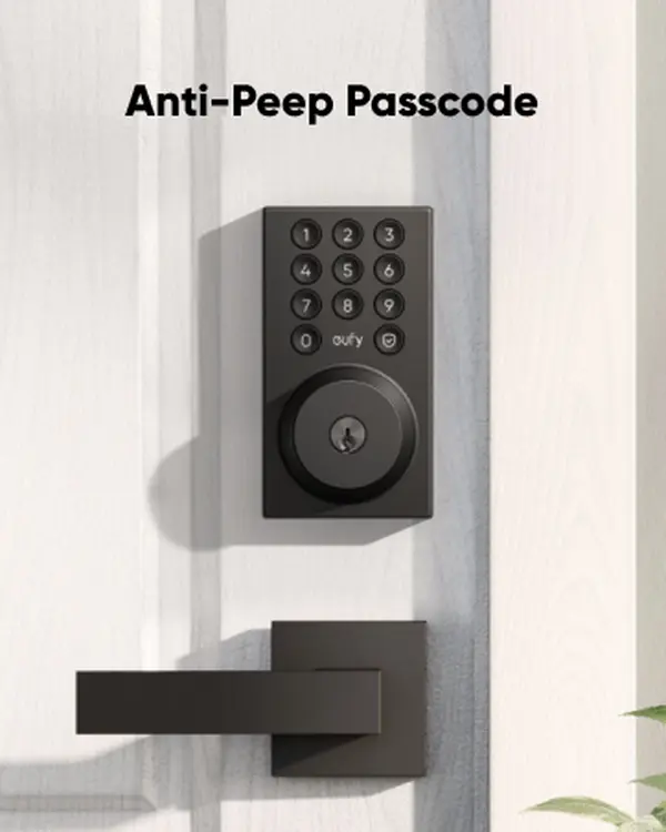 eufy Security Smart Lock C30, Keyless Entry, Built-in WiFi Deadbolt for Front Door, No Bridge Required, Easy Installation, App Remote Control, Auto Lock｜Spingtok, Digital Keypad Lock, Electronic Code Lock