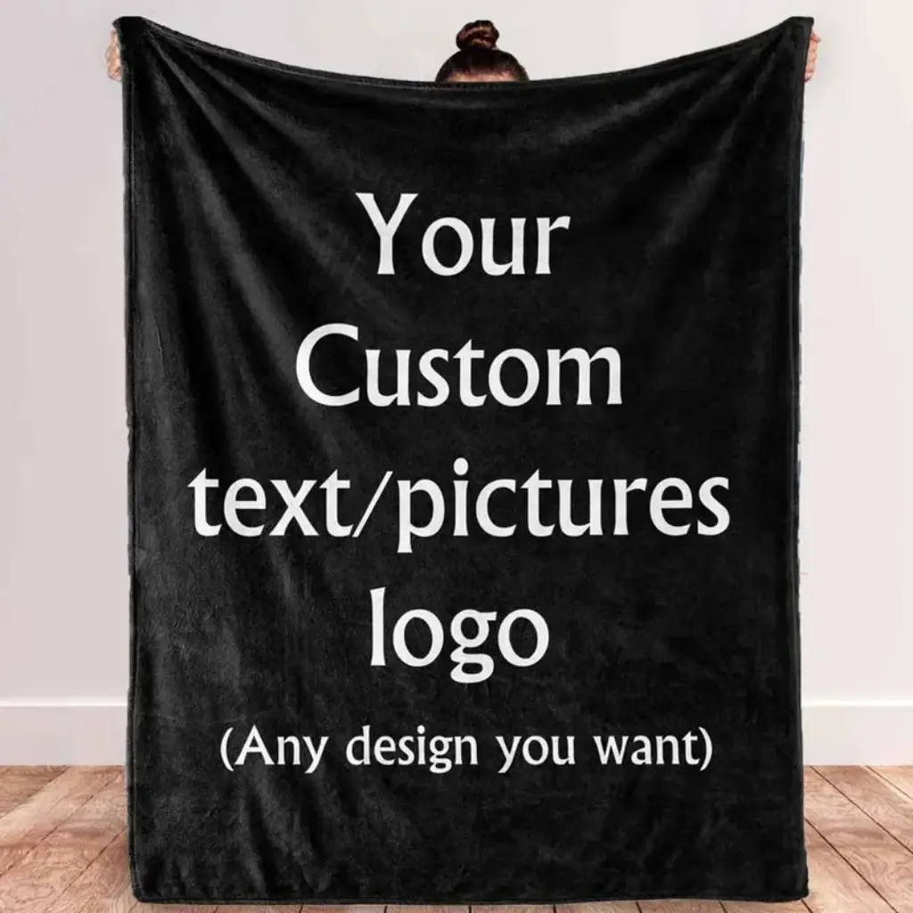 Custom Blanket with Picture: Made in USA, [ A Uniquely Special Gift for Her/Him] ,Personalized Customized Blankets with Photo, HD Printing Flannel Gifts,Suitable for Family, Travel and Office