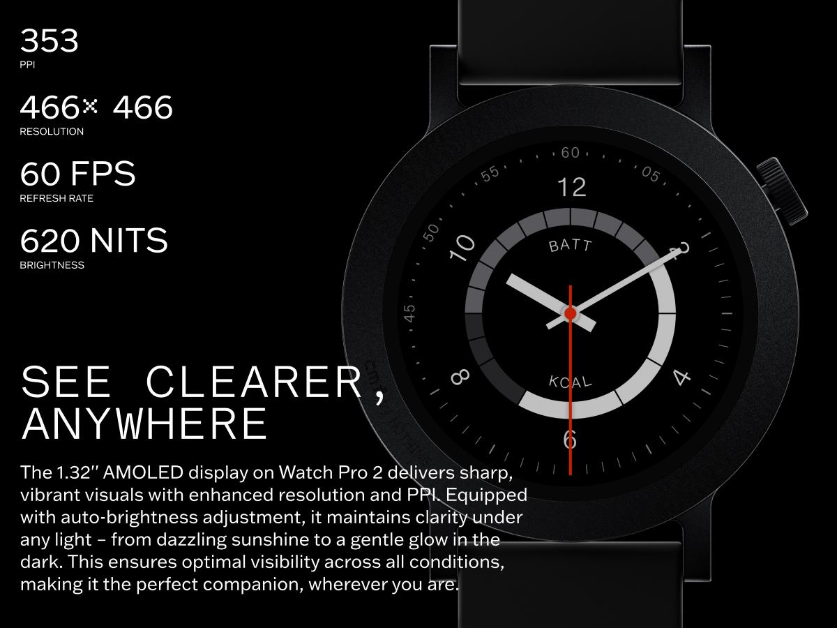 CMF Watch Pro 2 Smartwatch for Men and Women, Automatic Fitness Tracker with Heart Rate and SpO₂ Monitoring, 120 Sports Models, Bluetooth Calls with AI Noise Reduction Microphone, Portable Phone Functionality, Recceding Design, IP68 Waterproof GPS Outdo