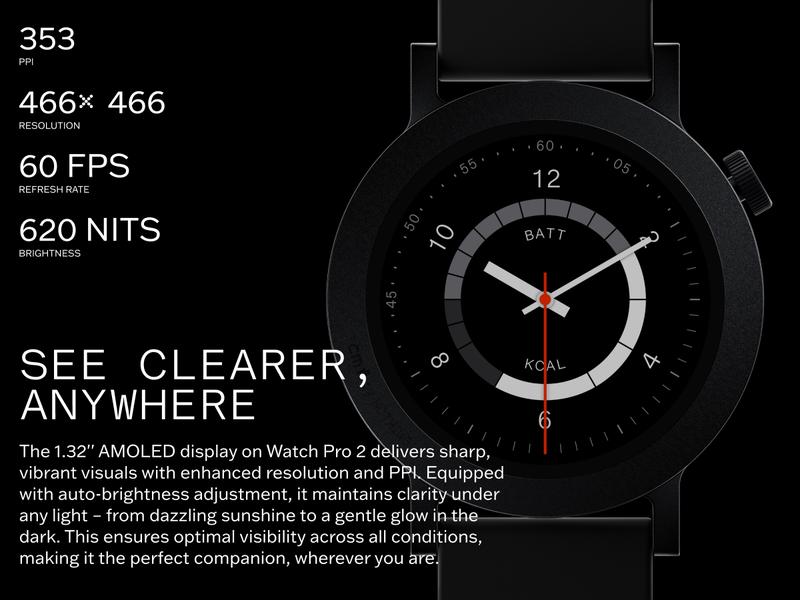 CMF Watch Pro 2 Smartwatch for Men and Women, Automatic Fitness Tracker with Heart Rate and SpO₂ Monitoring, 120 Sports Models, Bluetooth Calls with AI Noise Reduction Microphone, Portable Phone Functionality, Recceding Design, IP68 Waterproof GPS Outdo