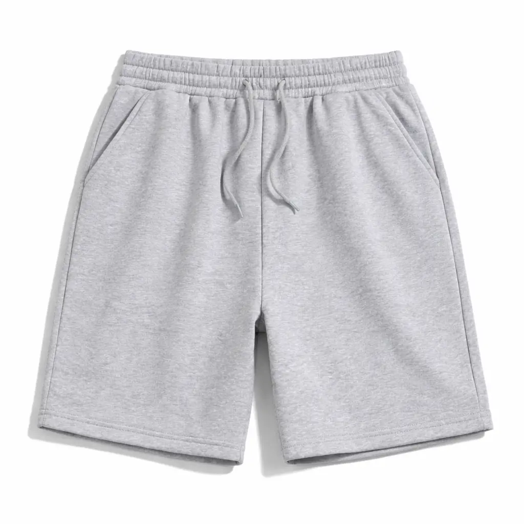 Men's Solid Color Casual Knit Shorts, Drawstring Waist Everyday Shorts, Casual Style Suits Everyday Outings, Drawstring Waist Shorts