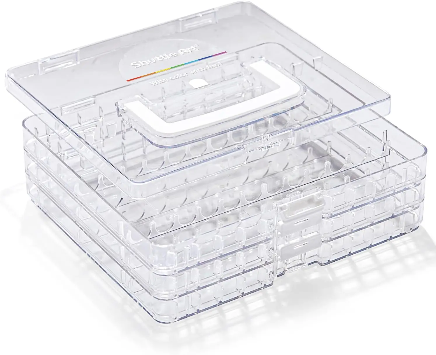 Markers Organizer,Shuttle Art Portable 3-Layer Transparent Storage Box for 36 Acrylic Markers, Stackable Pen Holder for Art Supplies,Ideal for Home, Office & School Desk Organization,back to school,back to school haul