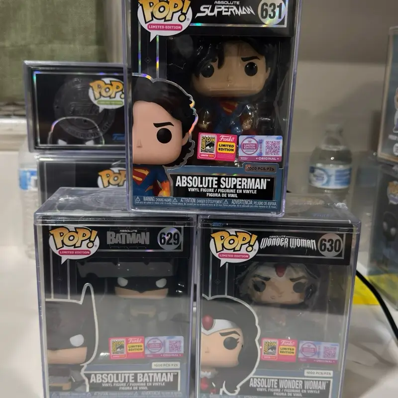 Funko Pop! New Vinyl Display Collectible Figure - Absolut Batman, Superman, Wonder Woman Limited Edition (LE 1000 Pieces), One-Piece