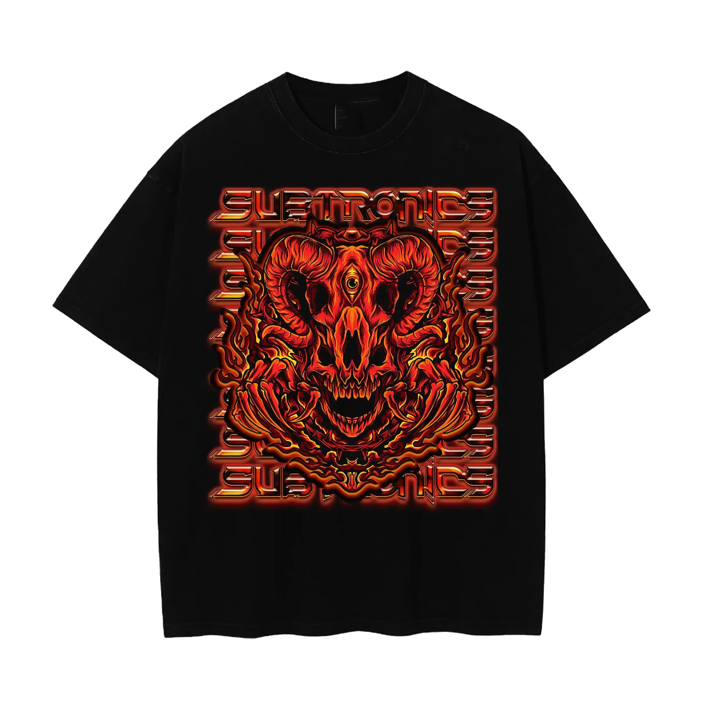 Subtronics Skull Graphic T-Shirt – EDM Dubstep Rave Festival Unisex Tee