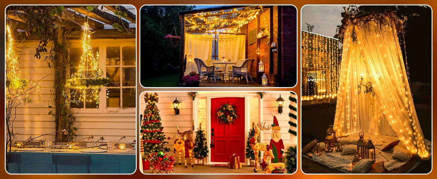 Minetom Fairy Lights Battery Operated with Remote, 33Ft 100 LED Waterproof String Lights Indoor Outdoor, Starry Twinkle Light for Christmas Home Bedroom Wedding DIY Centerpiece Decor