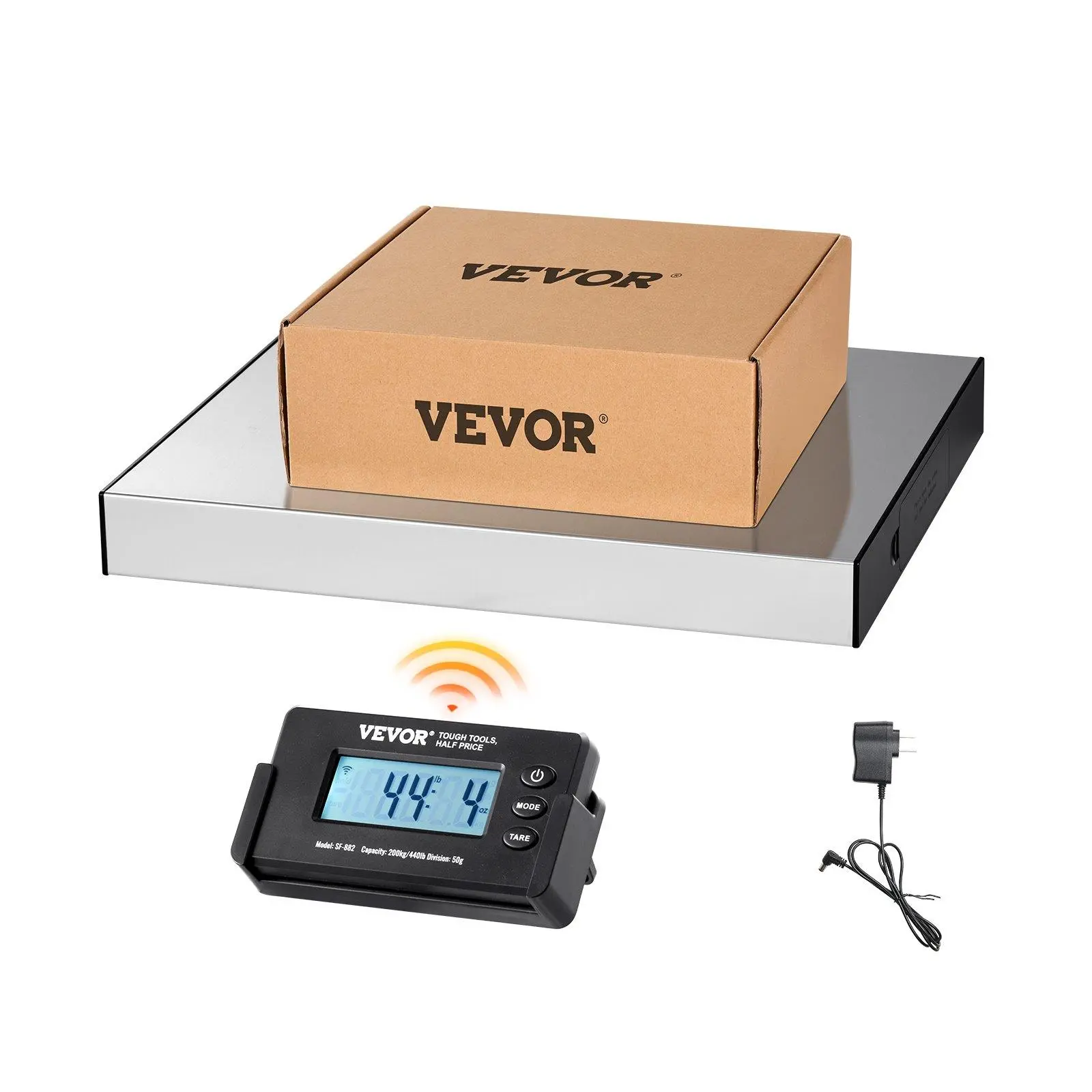 【SummerFinds】VEVOR Digital Shipping Scale,  , 49 ft Wireless Control, 440 lbs x 1.7 oz. Postal Scale, with Timer, Tare Function, HD LCD Screen Package Scale for Luggage, Home, Post Office, AC/DC Powered, FCC Listed