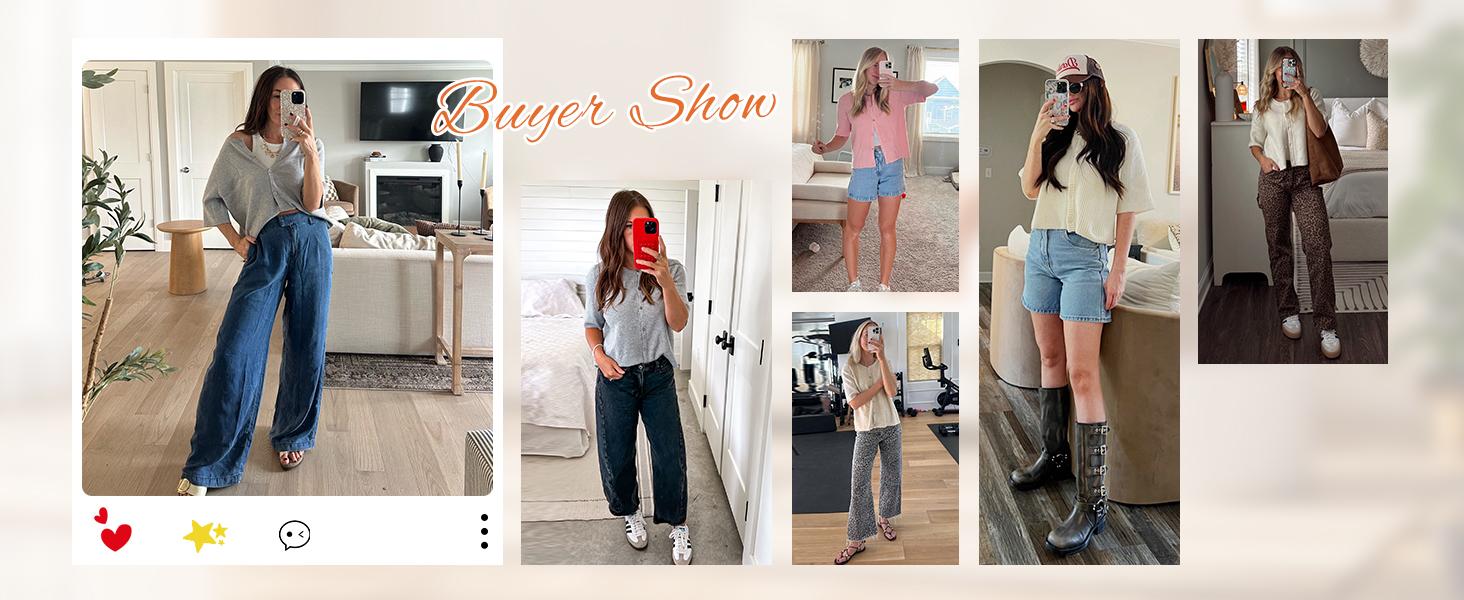 YeeZaa Women's Lightweight Button Up Summer Sweater Top Y2K Trending Short Sleeve Knit Cardigan Minimalist Cotton Knitwear Basic Style