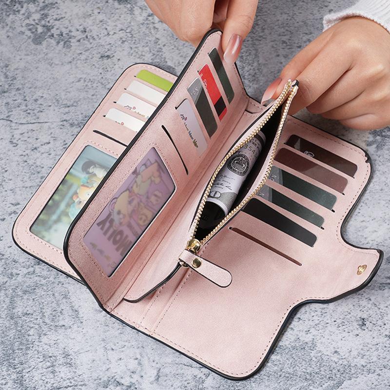 Valentine's Day Gift Selection Women and men Wallet Leather Blocking Designer Tri fold Card Holder Ladies Clutch with ID Window Credit Gift for Men Valentine's Day Gift Selection Women and men Wallet Leather Blocking Designer Tri fold Card Holder Ladies Clutch with ID Window Credit Gift for Men