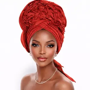 Elegant ready-to-wear headwrap. Perfect for weddings, parties, church, and special occasions. Comfortable fit and easy to wear.