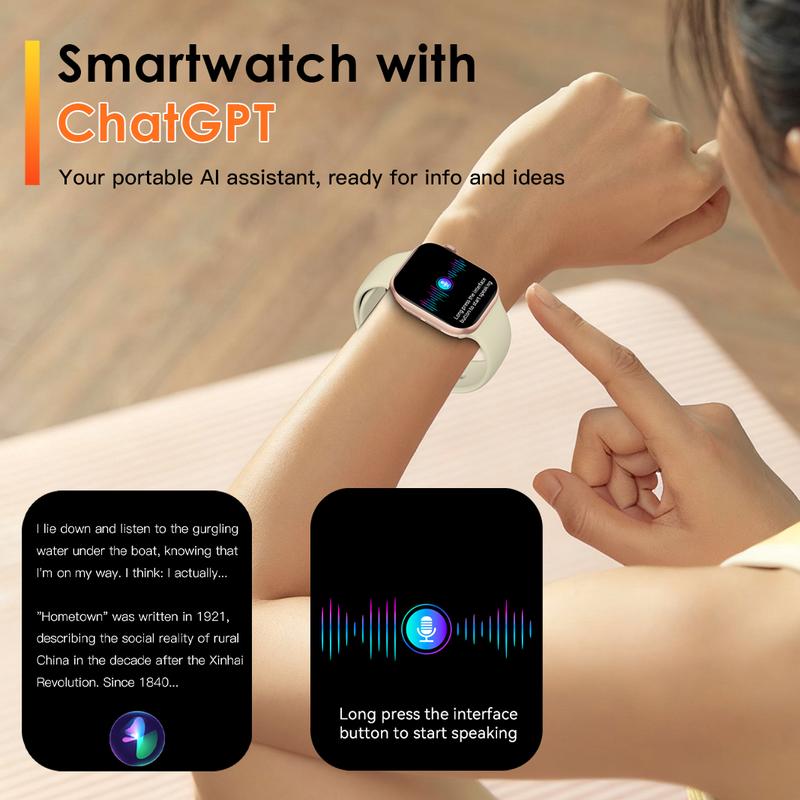 PINTEEK Smartwatch A10PRO/AM08 IP68 Waterproof AMOLED Display ChatGPT Bluetooth Calling 150+ Sports Modes Heart Rate SpO2 Sleep Monitoring Unisex Gift for Man