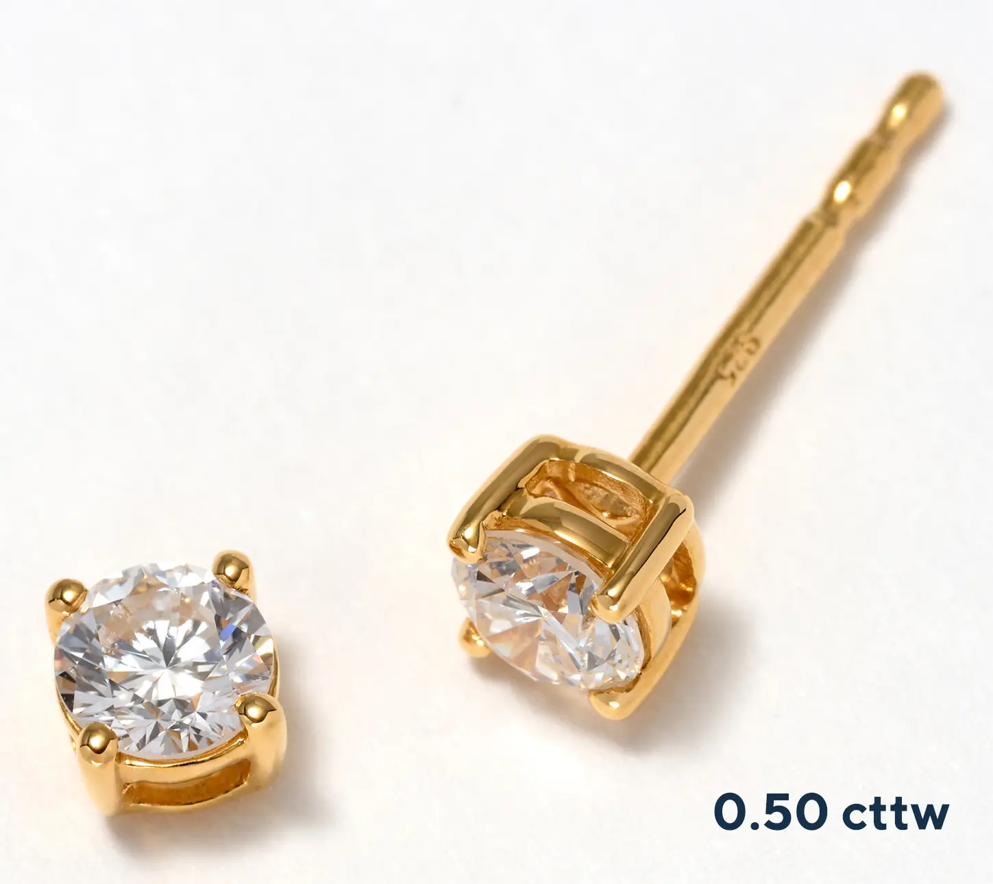 Fire Light Lab Grown Diamond 0.50 cttw Stud Earring, Sterl