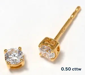 Fire Light Lab Grown Diamond 0.50 cttw Stud Earring, Sterl