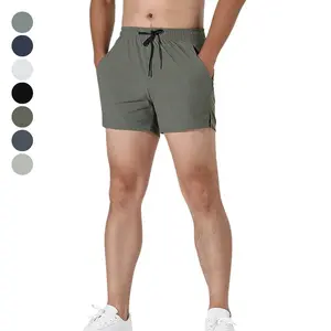 Men’s Athletic Running Shorts with Zipper Pockets, 3-Inch Inseam for Training and Fitness