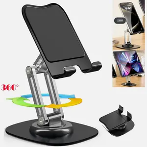 Universal Adjustable Tablet Stand Desk Holder Mount for Cell Phone iPad iPhone Compact & Space-Saving Design 360° Rotatable Viewing Angle