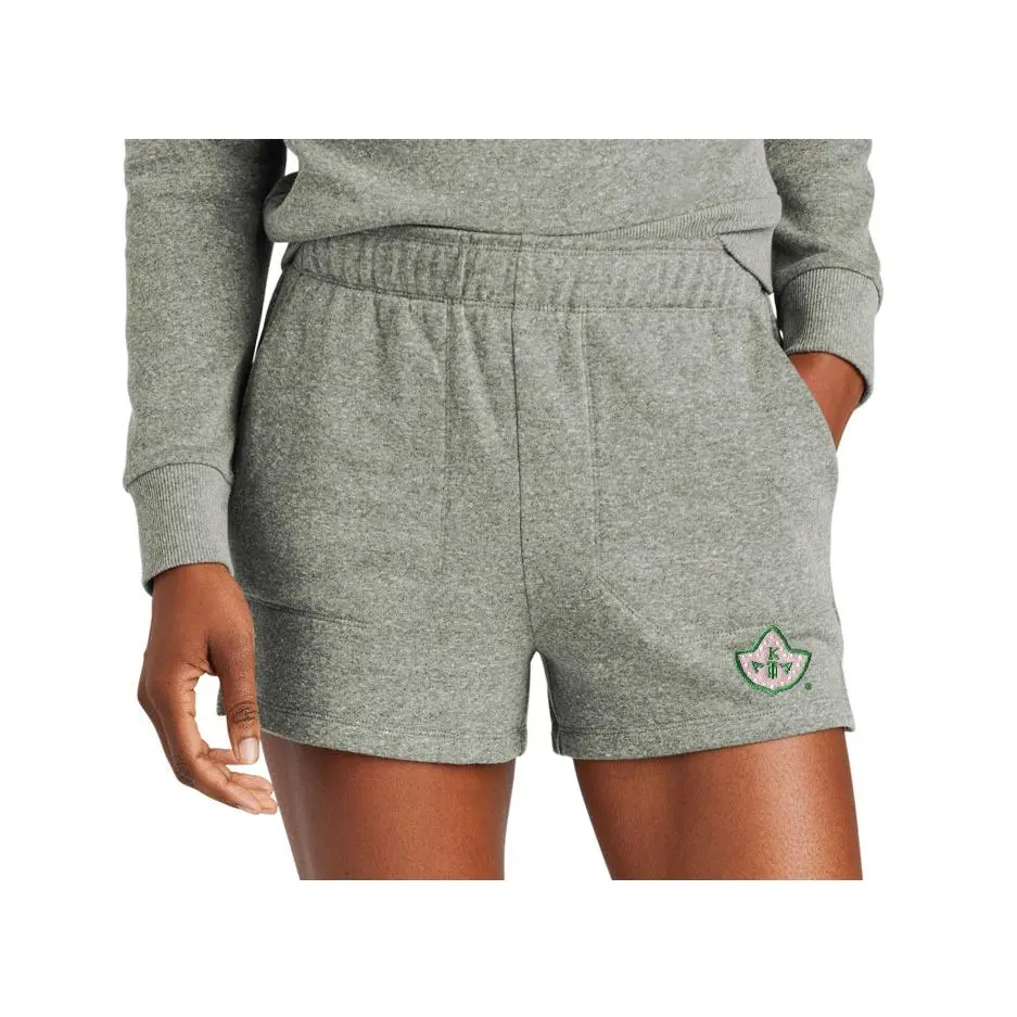 AKA Ivy Leaf Fleece Shorts- Alpha Kappa Alpha