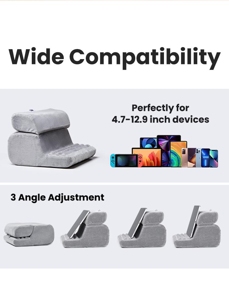 UGREEN Tablet Pillow Stand Soft Holder with 3 Viewing Angles Adjustable Pillow Holder Backrest Washable, Cellphone Mount Accessories,Deals for You,TikTokShopHolidayHaul