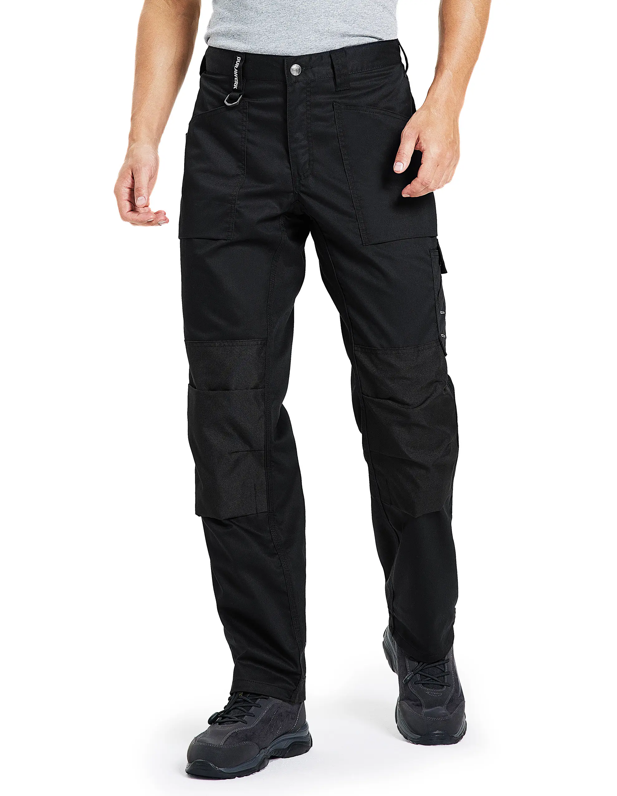 #backtoschool DURAWERK Men's Work Pants, Carpenter Pants with Reinforced Knee Pad Pockets, Durable Cargo Pants