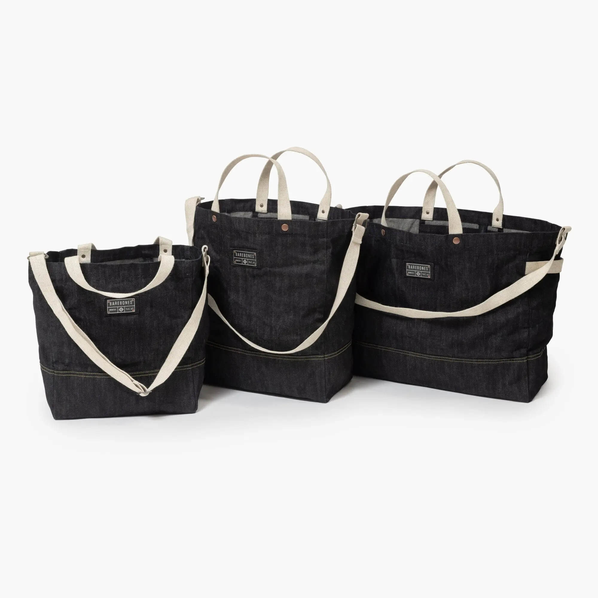 Barebones Neelum Large Waxed Canvas Tote Bags - Heavy Duty Canvas Bag and Reusable Grocery Bag
