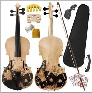 Professional 4/4 Full-Size Violin - Premium Sound, Durable & Lightweight Design with Complete Accessories, Exquisite Handcrafted Finish, Ideal Unique Gift for Musicians