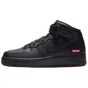 Supreme x Nike Air Force 1 Mid 'Box Logo - Triple Black'